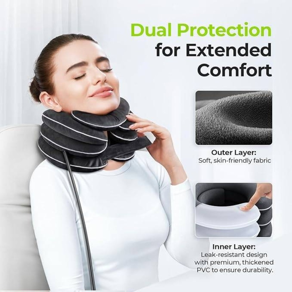Inflatable Neck Stretcher Cervical Traction Device for Neck Pain Relief - Picture 4 of 8